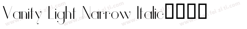 Vanity Light Narrow ltalic字体转换
